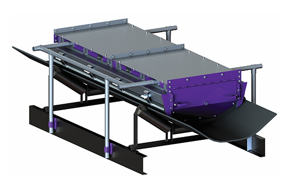 A purple Flexco skirting system
